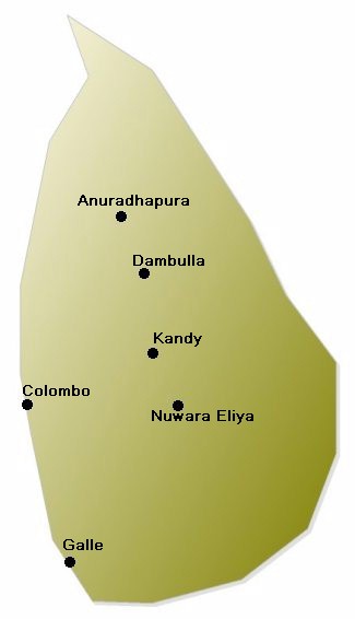 sri lanka map